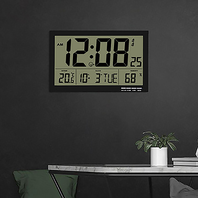 상업 학년 점보 대형 스크린 디지털 캘린더 벽 시계 로비 다기능 온도 습도 홈 장식